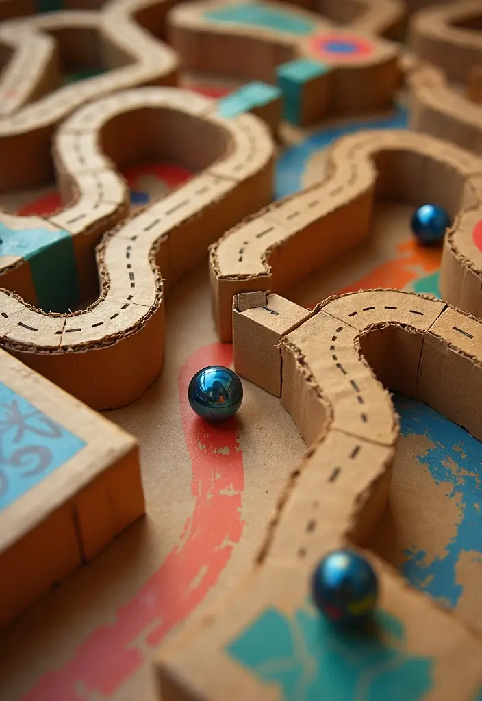 25 Cardboard Crafts for Kids That Turn Boxes into Adventures - 10. Cardboard Maze