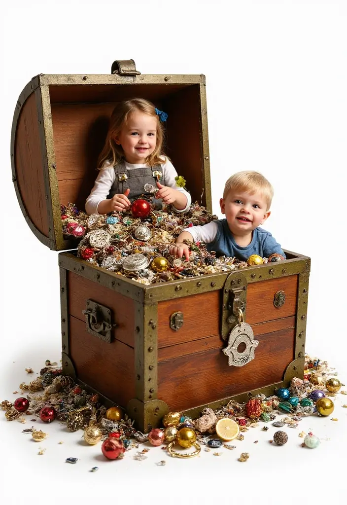 25 Cardboard Crafts for Kids That Turn Boxes into Adventures - 12. Cardboard Treasure Chest