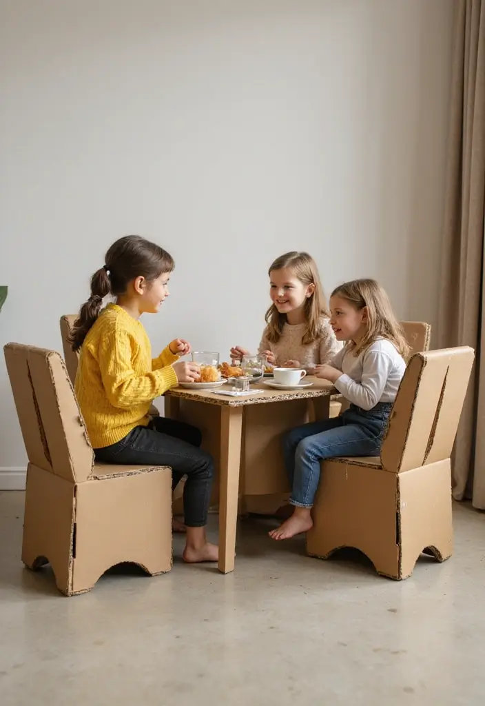 25 Cardboard Crafts for Kids That Turn Boxes into Adventures - 16. Cardboard Furniture