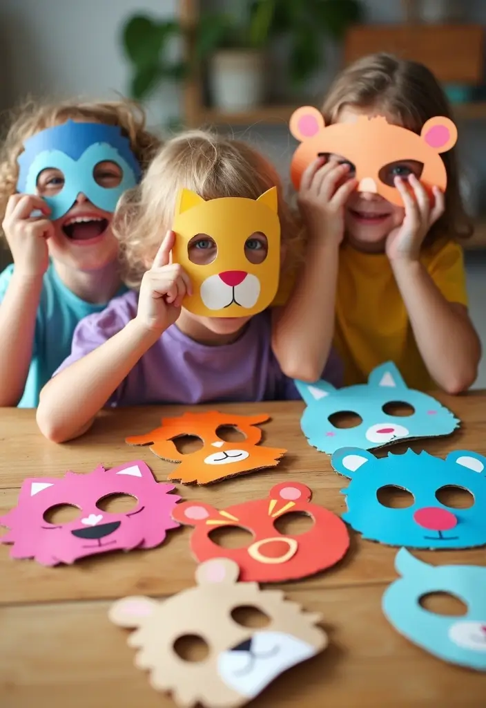 25 Cardboard Crafts for Kids That Turn Boxes into Adventures - 4. Cardboard Animal Masks