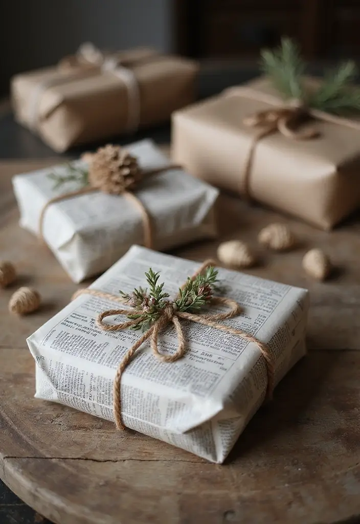 25 DIY Newspaper Crafts That Turn Recycled Paper into Art - 4. Newspaper Gift Wrap