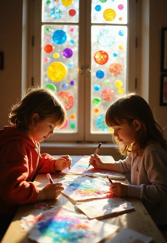 25 Easy Art Projects DIY Ideas That Kids Will Absolutely Love - 21. DIY Stained Glass Art