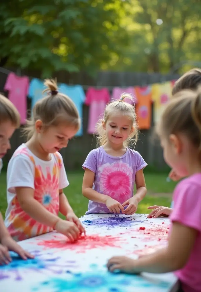 25 Easy Art Projects DIY Ideas That Kids Will Absolutely Love - 8. Tie-Dye T-Shirts