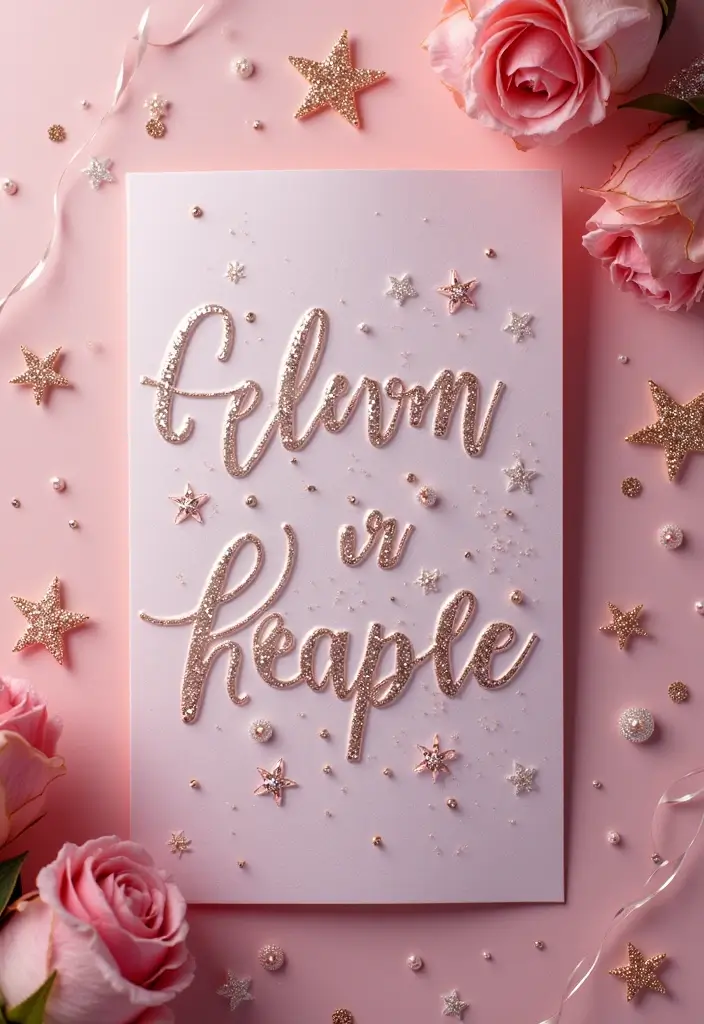 25 Handmade Paper Cards DIY Projects That Show You Care - 13. Glitter and Glam Card