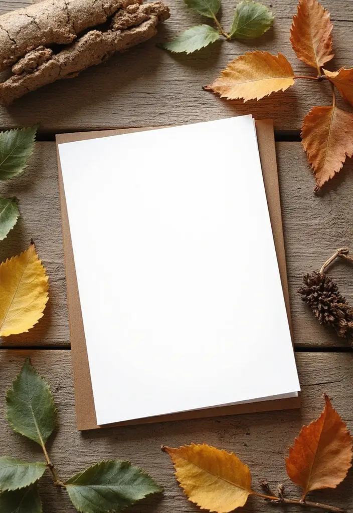 25 Handmade Paper Cards DIY Projects That Show You Care - 7. Nature-Themed Card