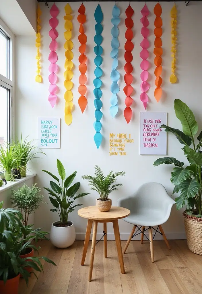 25 Paper Chain Decorations DIY Ideas for Every Occasion - 13. Quirky Office Decor Chains