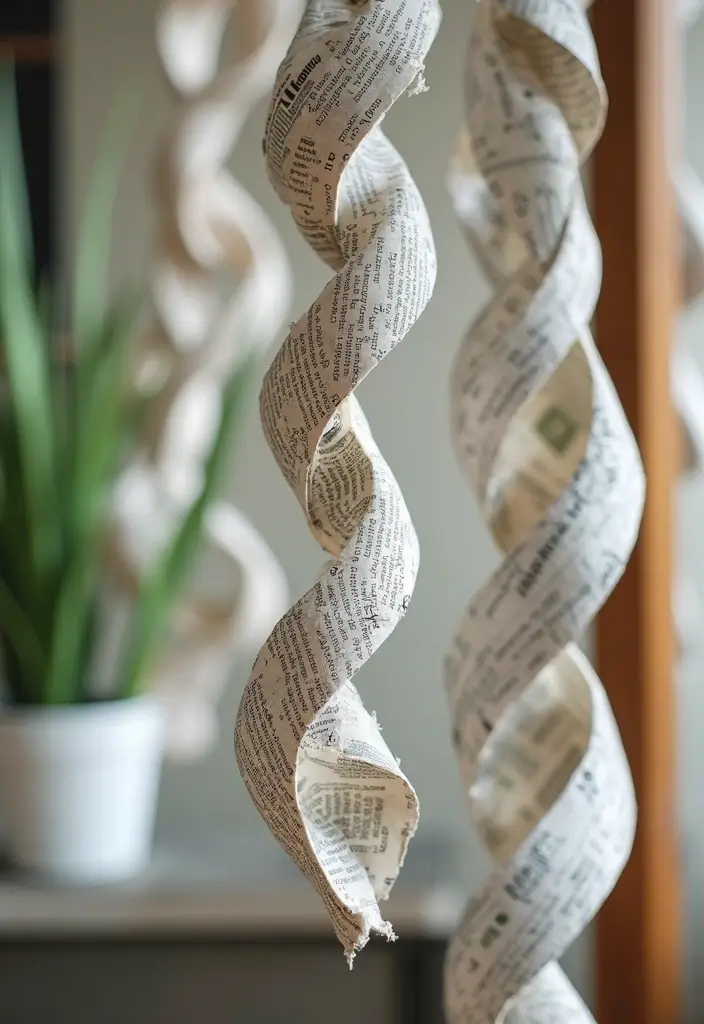 25 Paper Chain Decorations DIY Ideas for Every Occasion - 15. Eco-Friendly Recycled Paper Chains