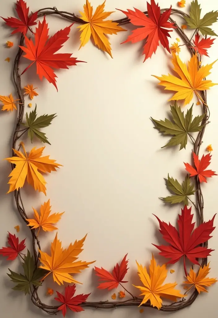 25 Paper Chain Decorations DIY Ideas for Every Occasion - 2. Seasonal Leaf Chains