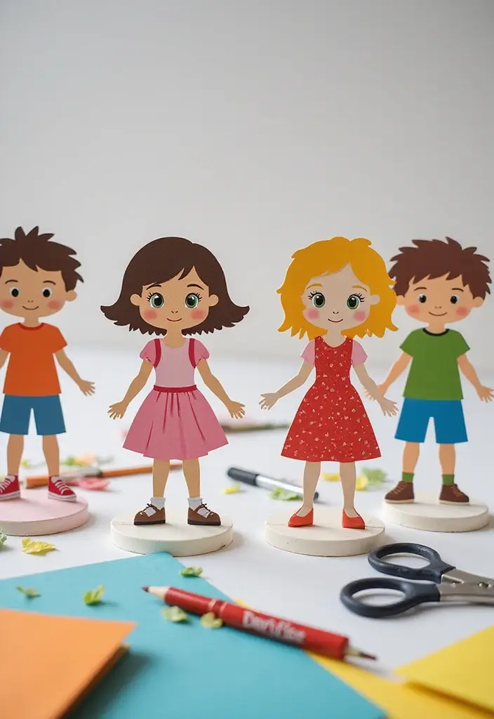 25 Paper Doll Crafts DIY Projects That Kids Will Love - 10. Personalized Paper Dolls