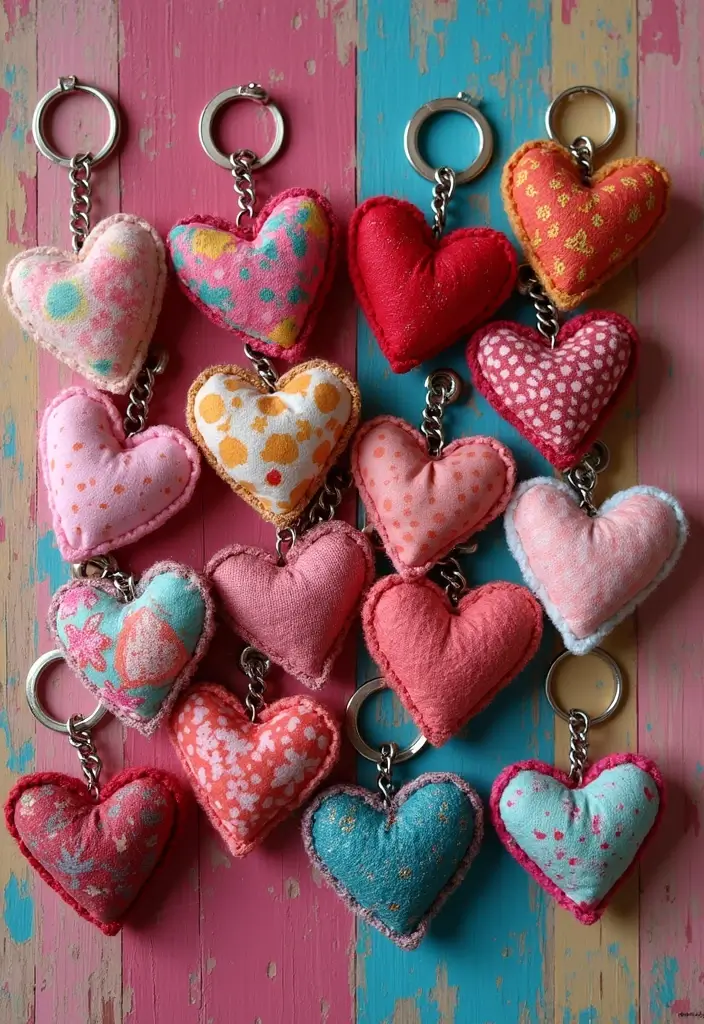 25 Paper Heart Crafts DIY Projects That Spread Love - 11. Heart Keychains
