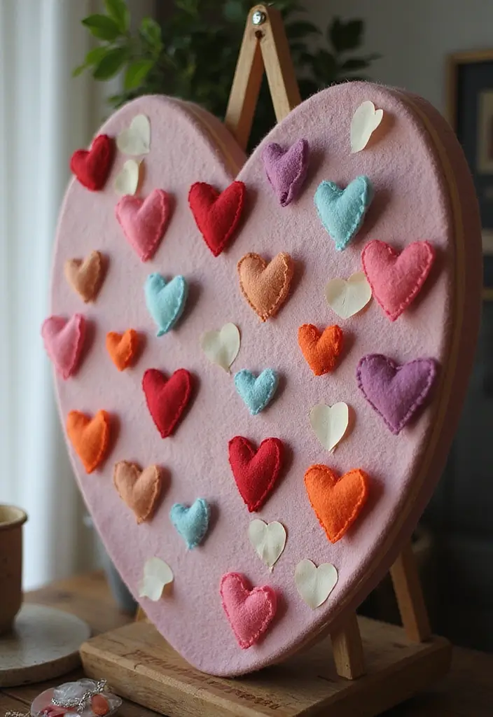 25 Paper Heart Crafts DIY Projects That Spread Love - 25. Heart Felt Board
