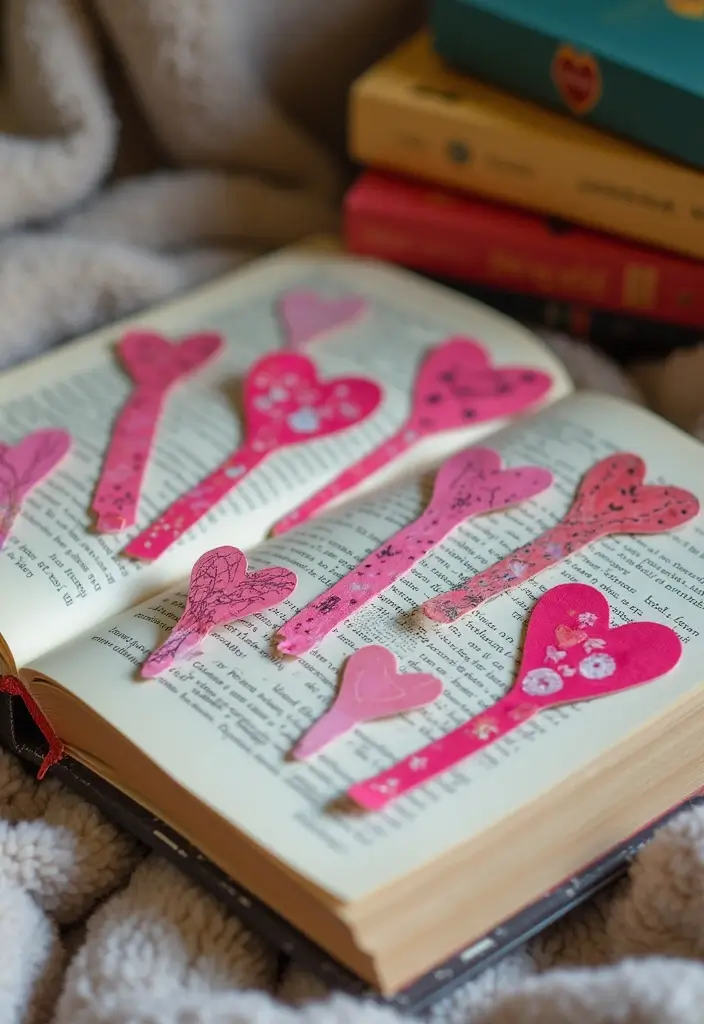 25 Paper Heart Crafts DIY Projects That Spread Love - 5. Heart Bookmark Craft