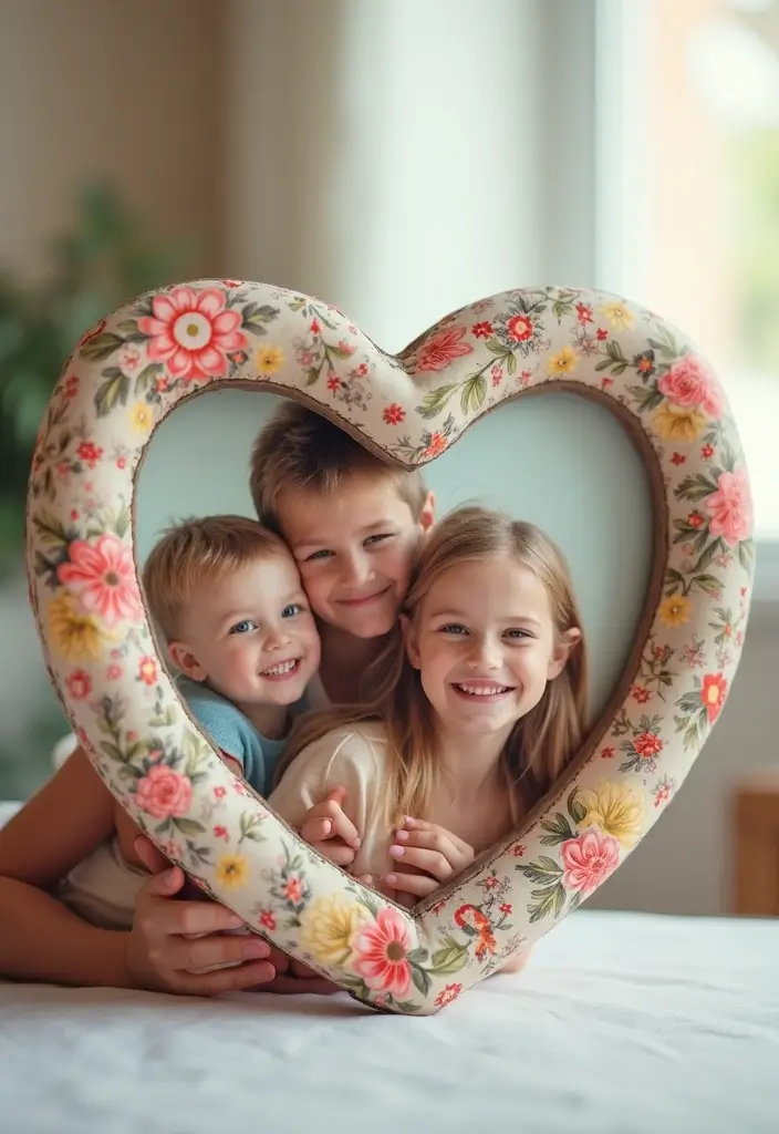 25 Paper Heart Crafts DIY Projects That Spread Love - 7. Heart-Shaped Photo Frame