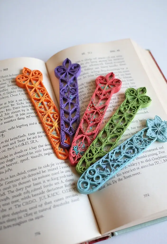 25 Paper Quilling DIY Projects That Look Amazingly Elegant - 12. Quilling Bookmarks