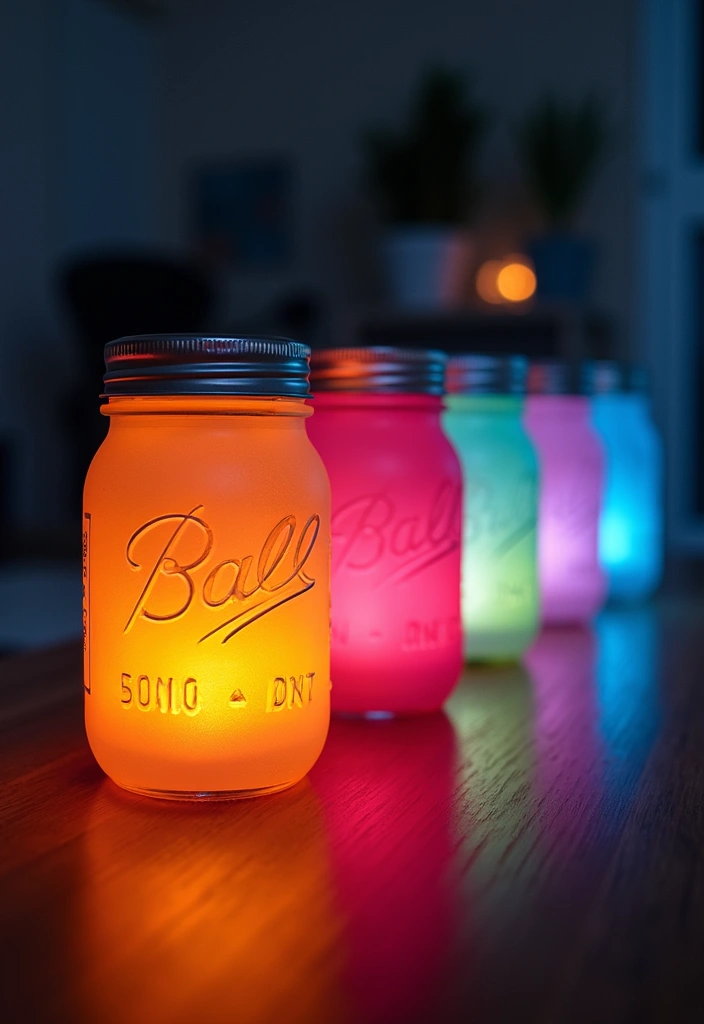 25 Paper Rainbow Crafts DIY Ideas Full of Color and Fun - 10. Rainbow Mason Jar Lanterns