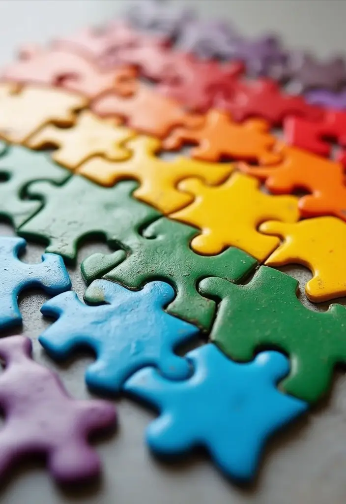 25 Paper Rainbow Crafts DIY Ideas Full of Color and Fun - 12. Rainbow Puzzle