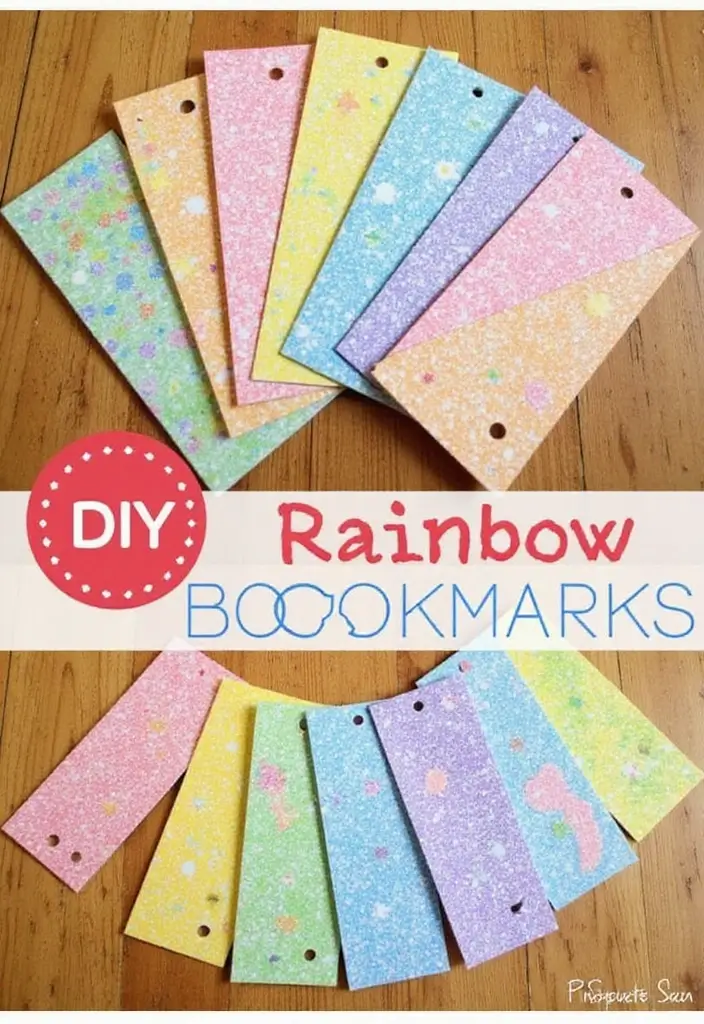 25 Paper Rainbow Crafts DIY Ideas Full of Color and Fun - 14. Rainbow Bookmark Set