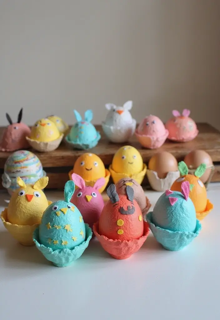 25 Paper Rainbow Crafts DIY Ideas Full of Color and Fun - 18. Rainbow Egg Carton Crafts