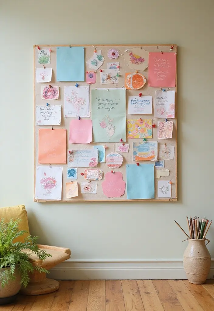25 Paper Wall Art DIY Designs That Elevate Your Space - 17. Interactive Paper Art Board