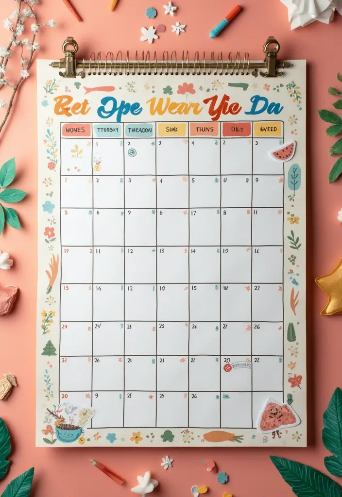 25 Paper Wall Art DIY Designs That Elevate Your Space - 21. DIY Paper Wall Calendar