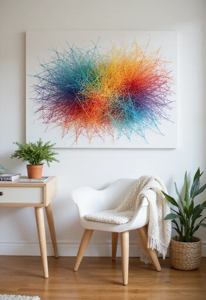 25 Paper Wall Art DIY Designs That Elevate Your Space - 22. Paper String Art