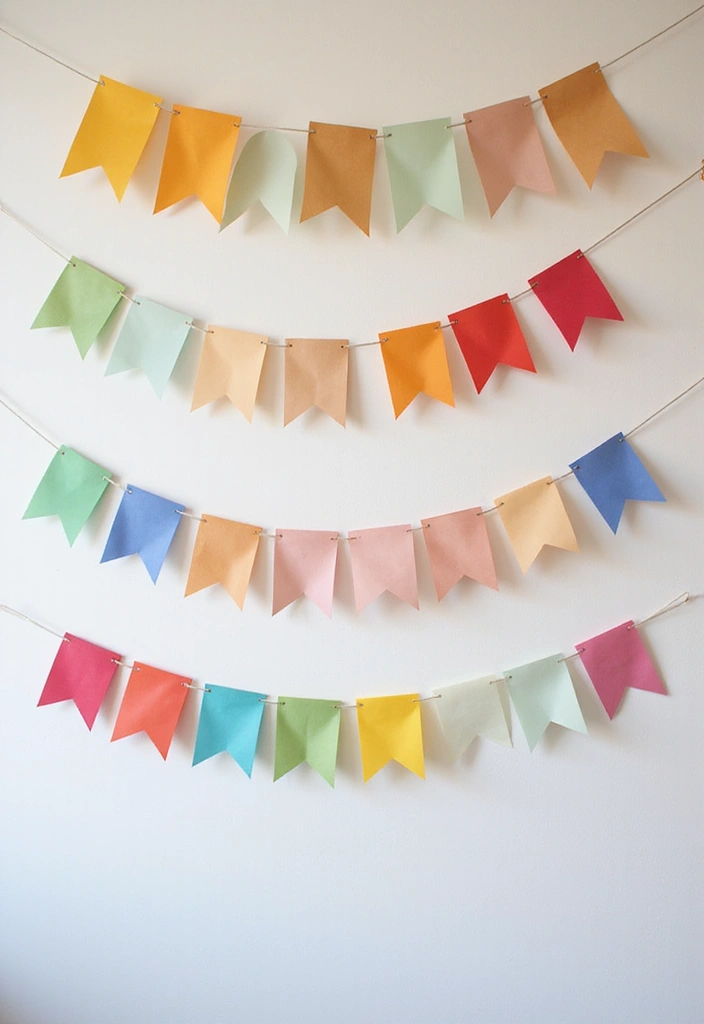25 Paper Wall Art DIY Designs That Elevate Your Space - 9. DIY Paper Banners
