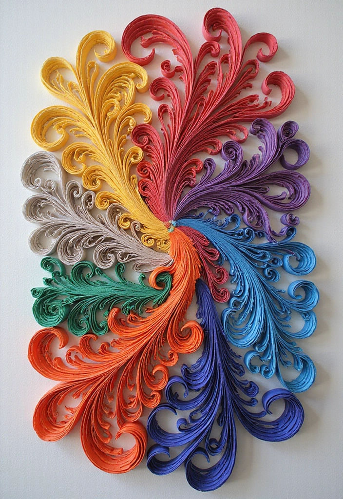 25 Paper Wall Hanging DIY Ideas for Chic Home Décor - 18. Paper Quilled Wall Art