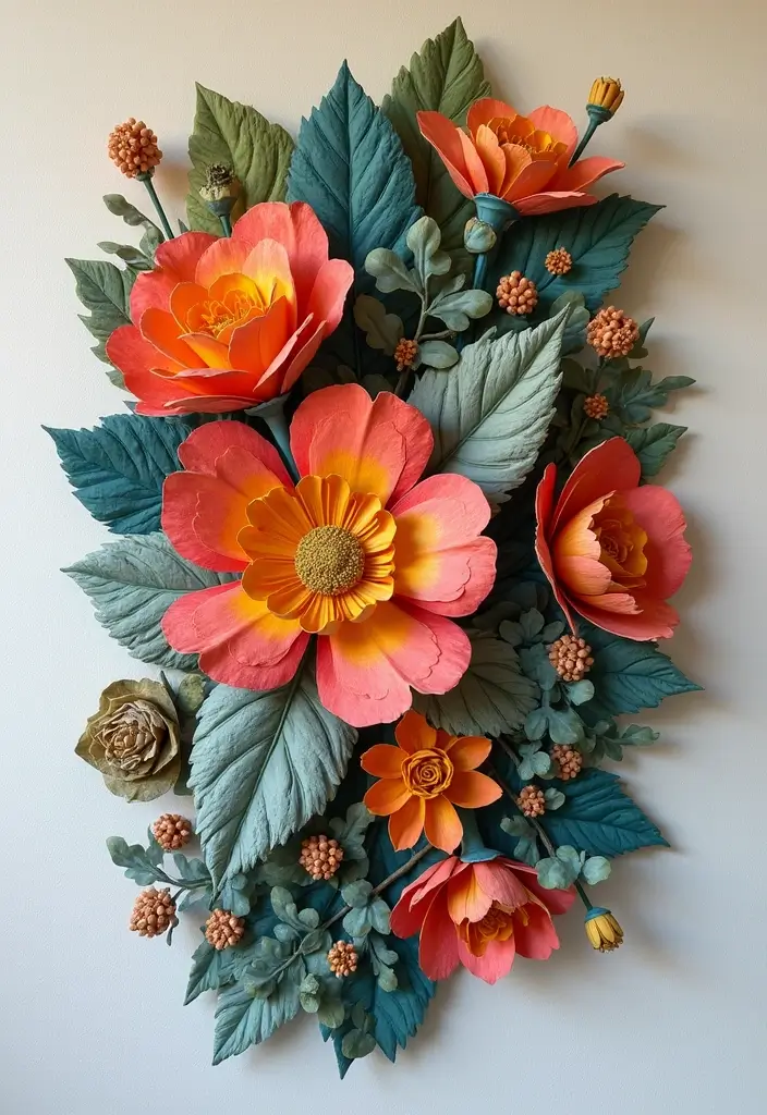 25 Paper Wall Hanging DIY Ideas for Chic Home Décor - 5. Paper Mache Wall Sculpture