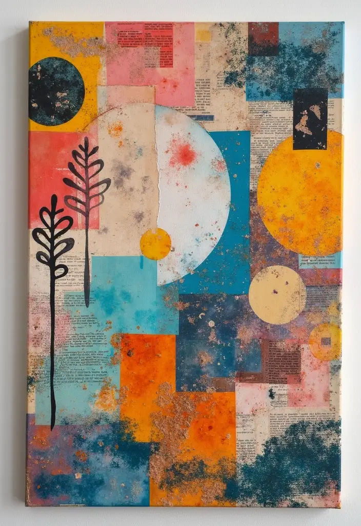 25 Paper Wall Hanging DIY Ideas for Chic Home Décor - 6. Paper Collage Art