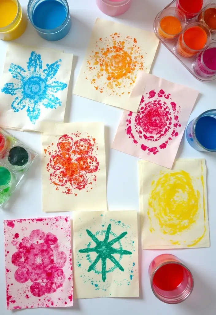 26 DIY Crafts for Toddlers That Are Safe, Simple, and Adorable - 19. Bubble Wrap Stamping