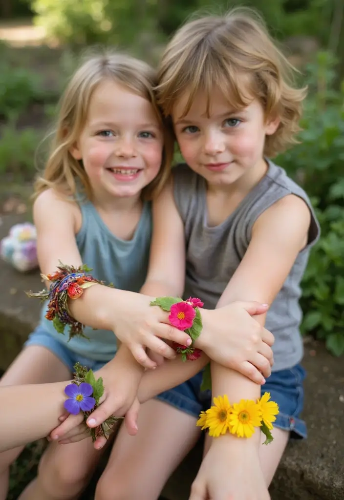 26 DIY Crafts for Toddlers That Are Safe, Simple, and Adorable - 24. Nature Bracelets