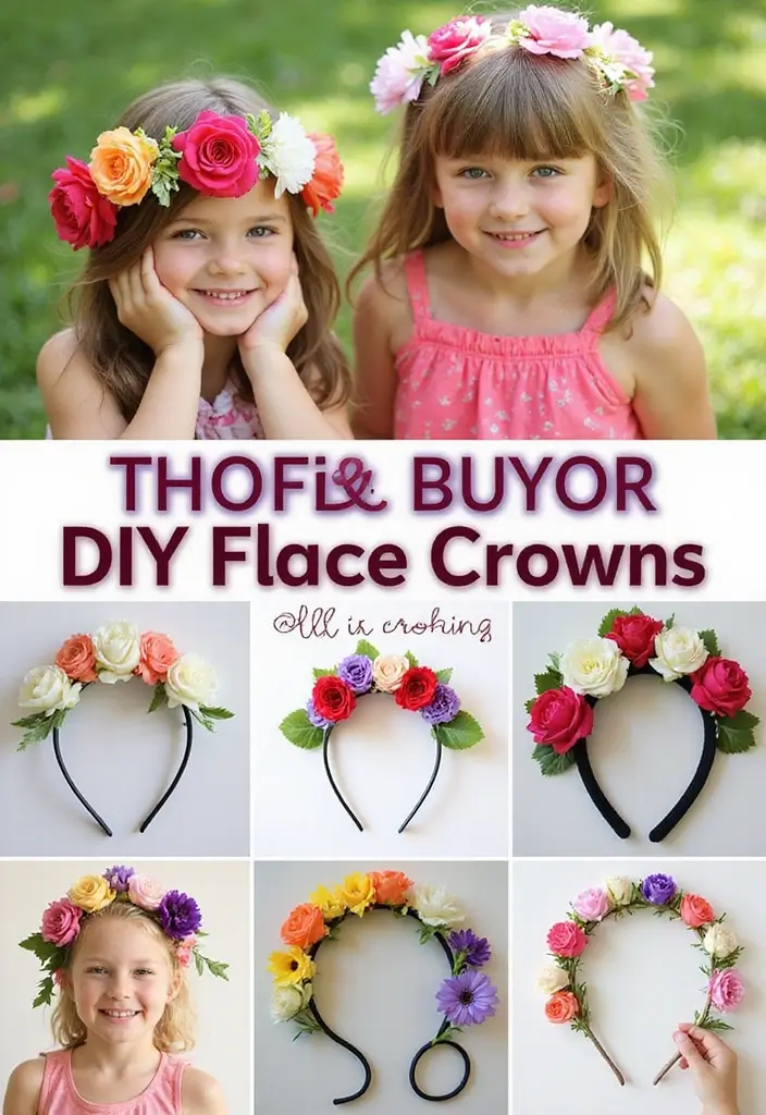 26 DIY Crafts for Toddlers That Are Safe, Simple, and Adorable - 26. DIY Flower Crowns