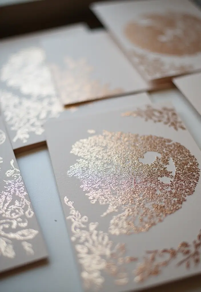 26 DIY Greeting Cards Paper Ideas That Touch the Heart - 13. Foil Accents