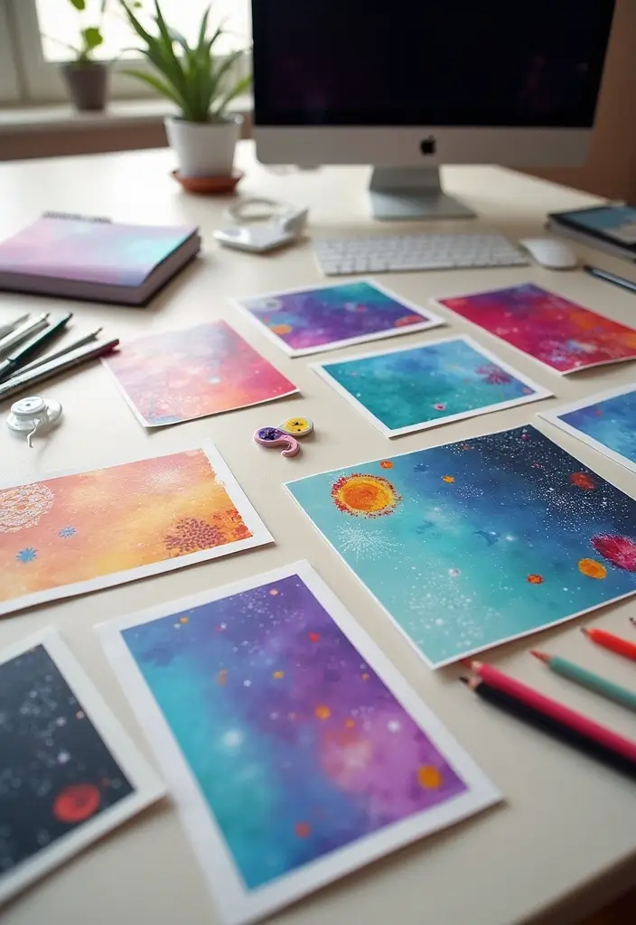 26 DIY Greeting Cards Paper Ideas That Touch the Heart - 14. Digital Designs