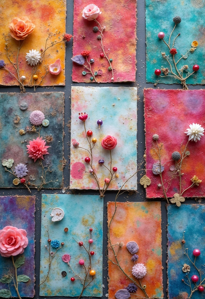 26 DIY Greeting Cards Paper Ideas That Touch the Heart - 15. Mixed Media Madness