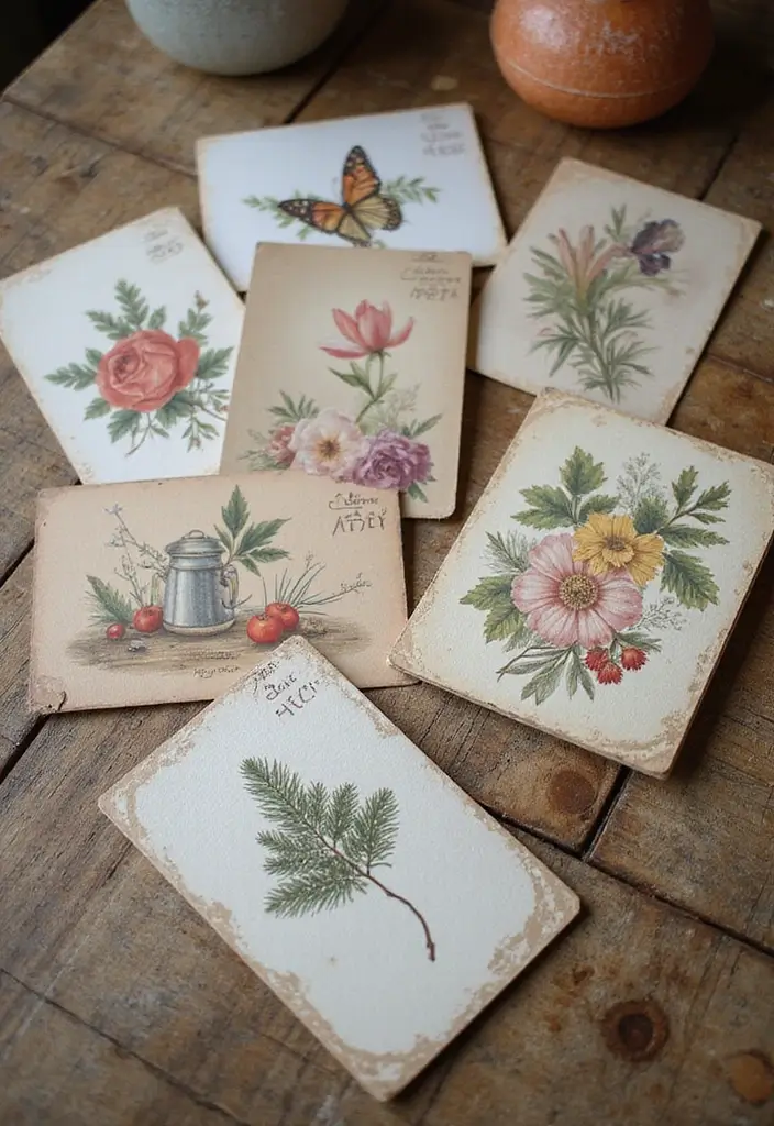 26 DIY Greeting Cards Paper Ideas That Touch the Heart - 24. Vintage Style Cards