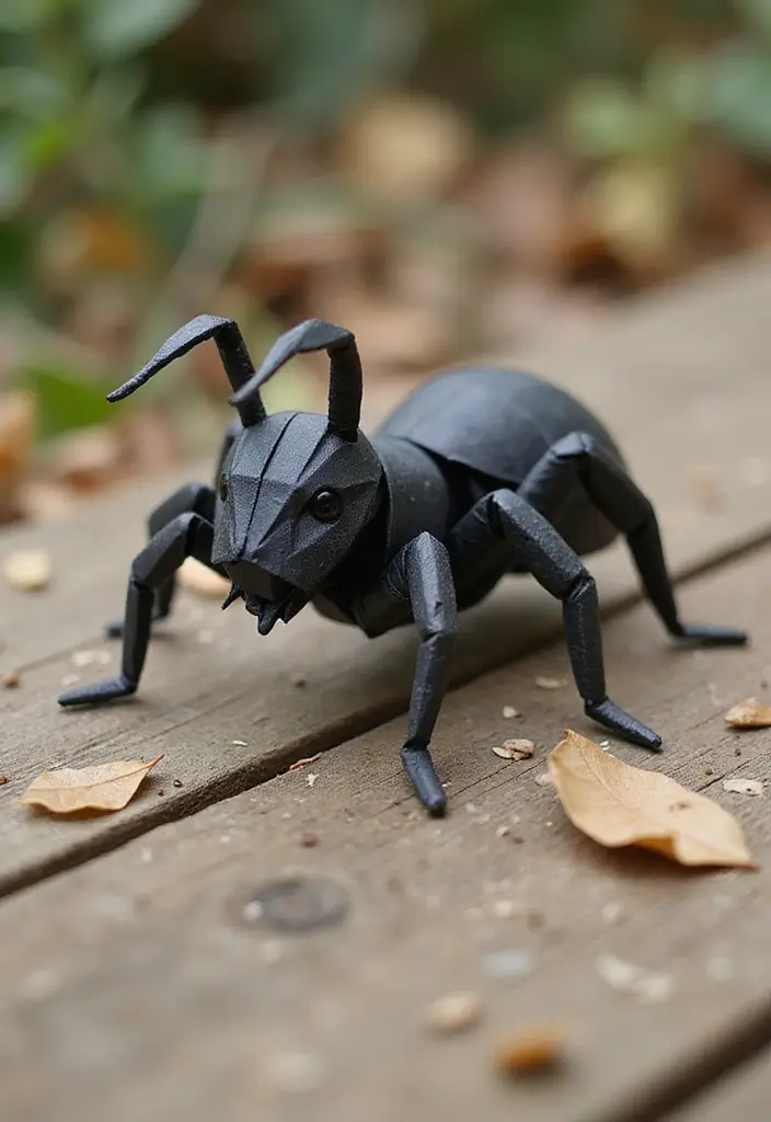 26 DIY Origami Animals That Bring Paper to Life - 21. Energetic Ants - Nature Workers