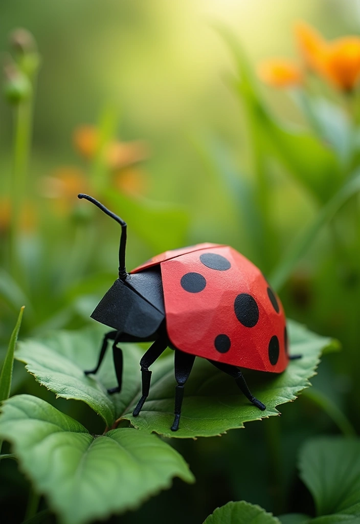 26 DIY Origami Animals That Bring Paper to Life - 22. Cheerful Ladybugs - Nature’s Good Luck