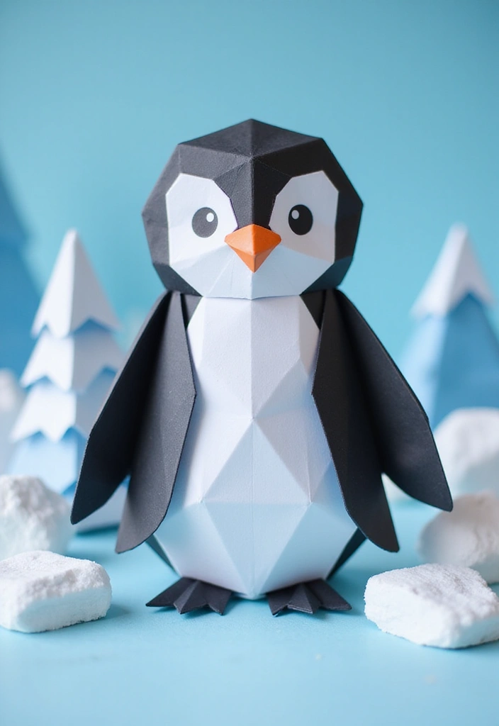 26 DIY Origami Animals That Bring Paper to Life - 5. Delightful Penguins - The Arctic Cuties