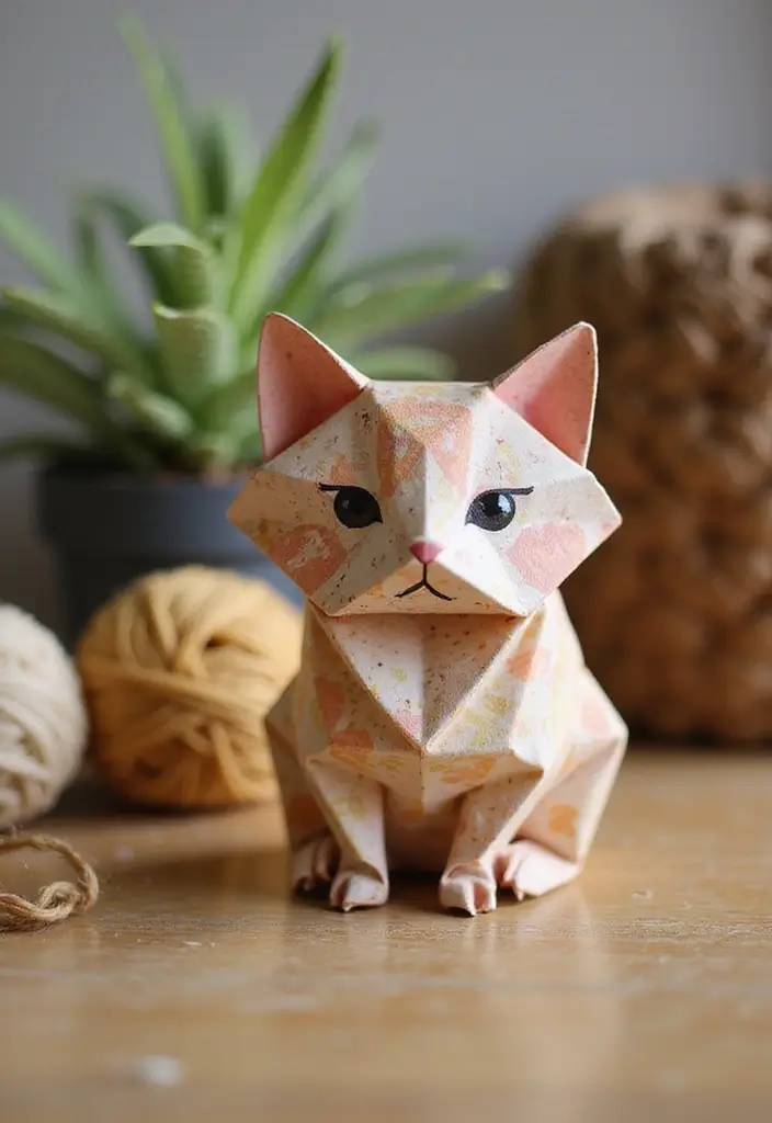 26 DIY Origami Animals That Bring Paper to Life - 6. Sweet Kittens - Feline Fun
