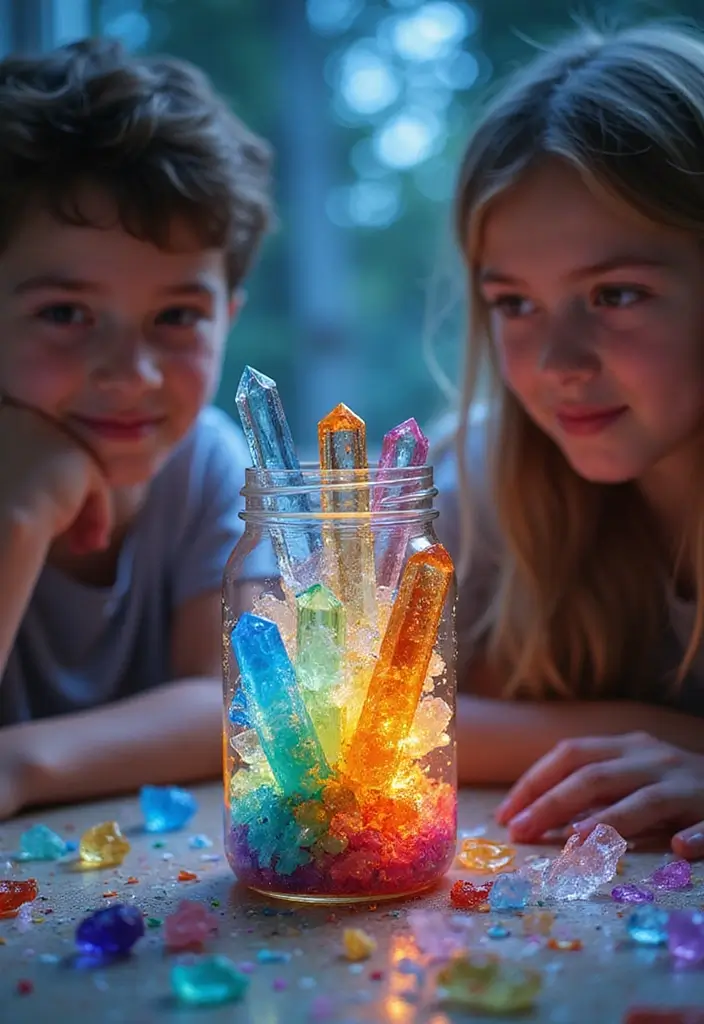 26 Fun DIY for Kids Activities That Combine Play and Learning - 10. DIY Crystal Growing Experiment