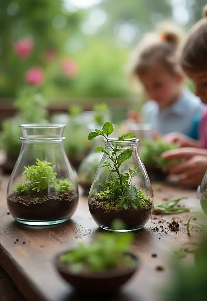 26 Fun DIY for Kids Activities That Combine Play and Learning - 2. DIY Plant Terrariums