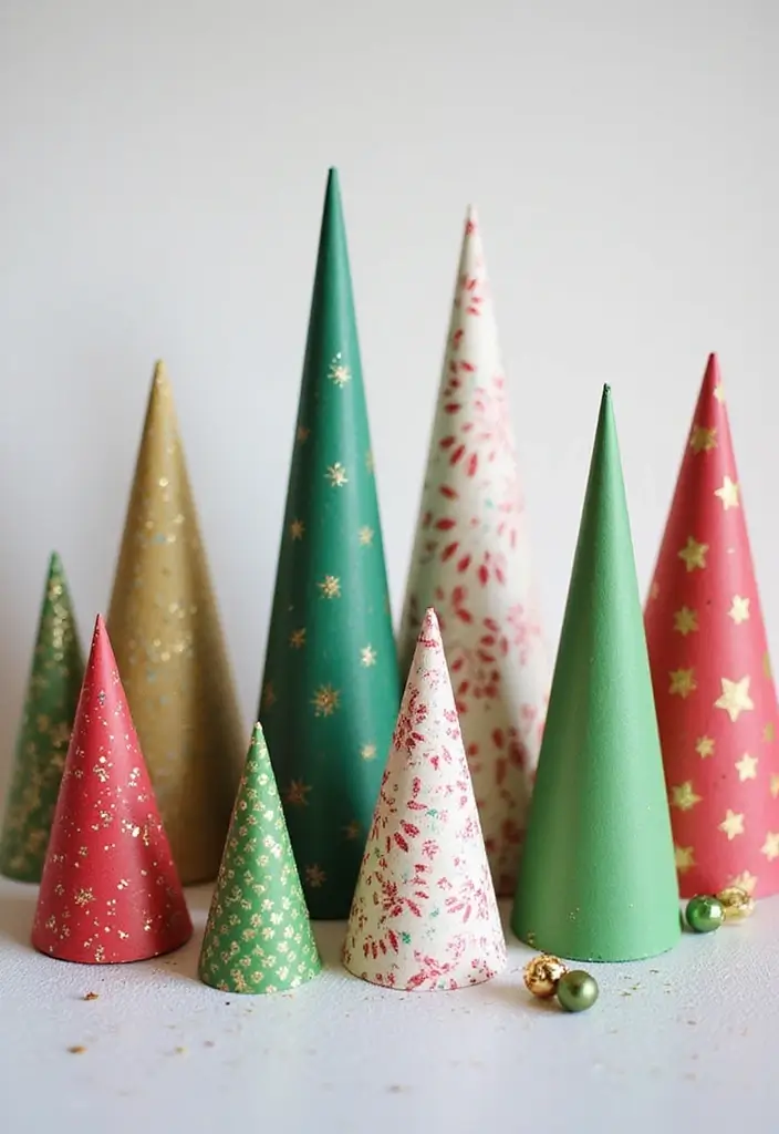26 Paper Christmas Tree DIY Projects for Holiday Cheer - 1. Classic Cone Trees
