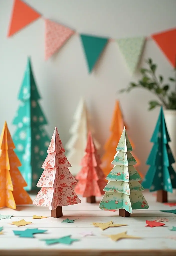 26 Paper Christmas Tree DIY Projects for Holiday Cheer - 14. Scrap Paper Trees