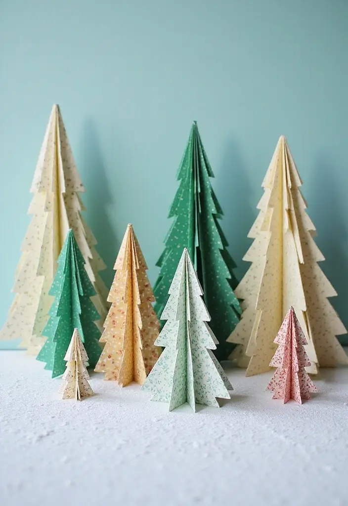 26 Paper Christmas Tree DIY Projects for Holiday Cheer - 2. Layered Paper Trees