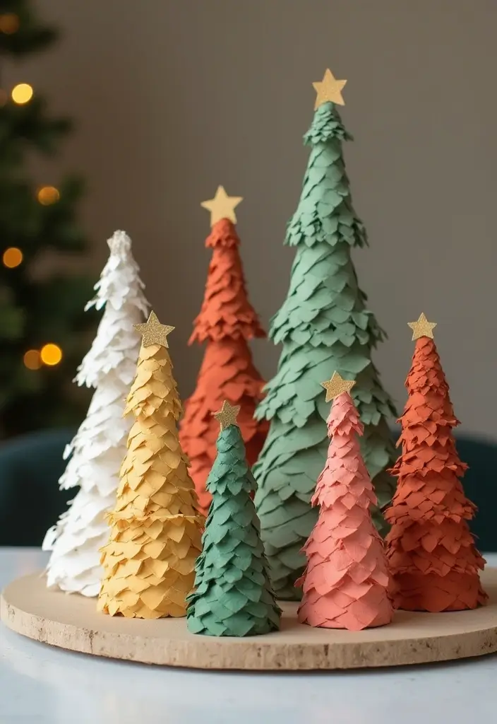 26 Paper Christmas Tree DIY Projects for Holiday Cheer - 25. Braided Paper Trees