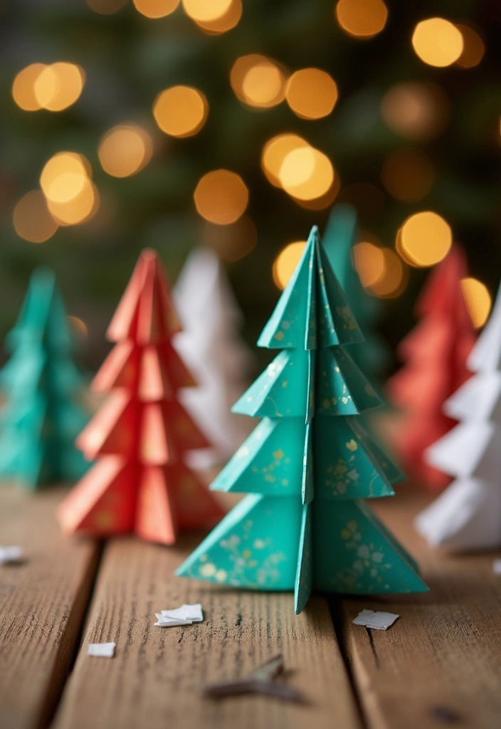 26 Paper Christmas Tree DIY Projects for Holiday Cheer - 3. Origami Christmas Trees