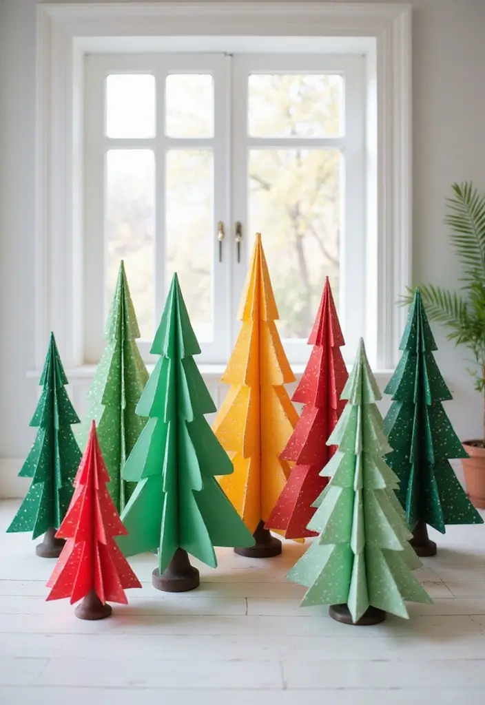 26 Paper Christmas Tree DIY Projects for Holiday Cheer - 6. 3D Paper Trees