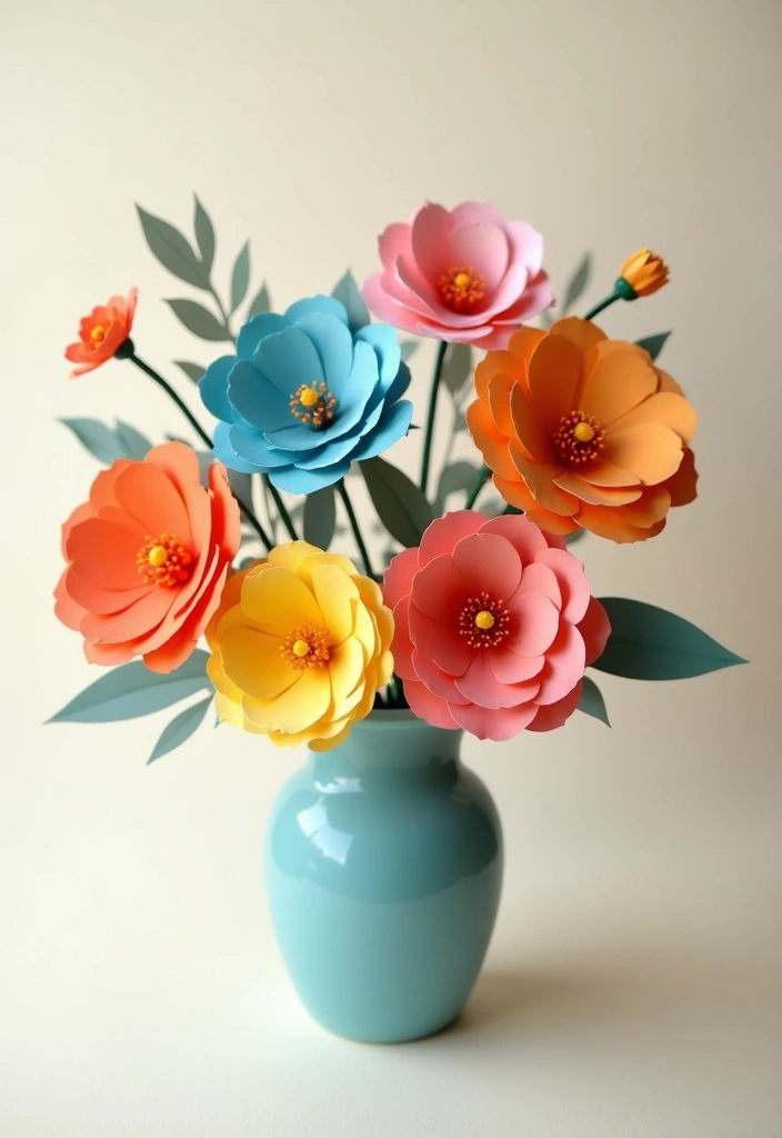 26 Paper Craft DIY Projects That Turn Simple Paper Into Art - 1. Elegant Paper Flowers