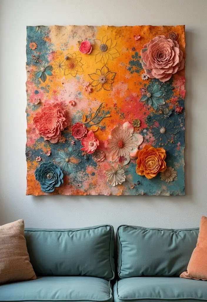 26 Paper Craft DIY Projects That Turn Simple Paper Into Art - 26. Artistic Paper Wall Art